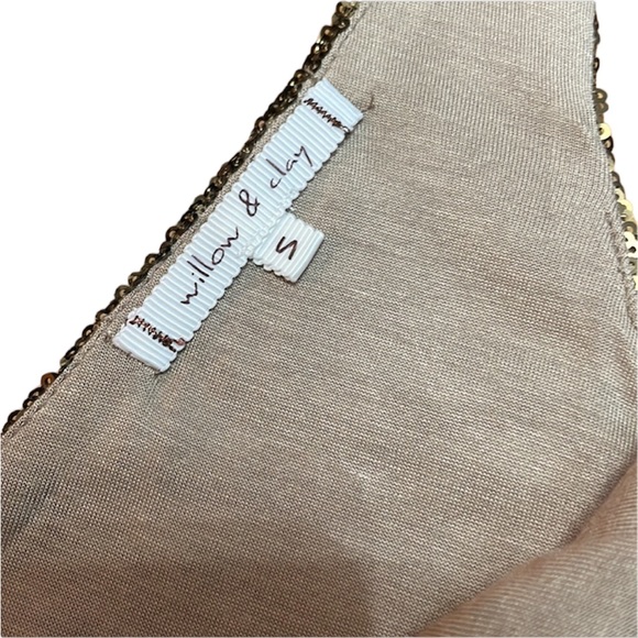 Willow & Clay Dark Gold Sequined Dress size:S - Picture 4 of 5